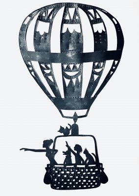 Artwork of hot air balloon